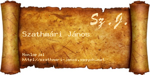 Szathmári János névjegykártya