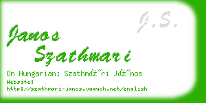 janos szathmari business card